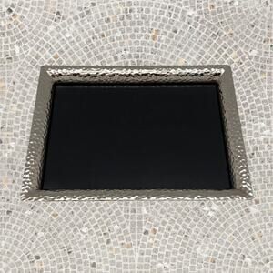 MICHAEL ARAM Nickelplate Hammertone Picture Frame Leaf Backing Holders Size 5x7